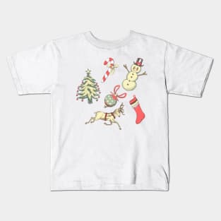 Vintage Style Christmas Kids T-Shirt